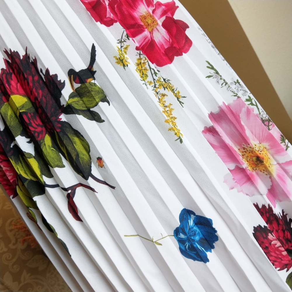 🔥HP🔥NWT TED BAKER PLEATED BIB SKIRT DRESS - Picture 10 of 11